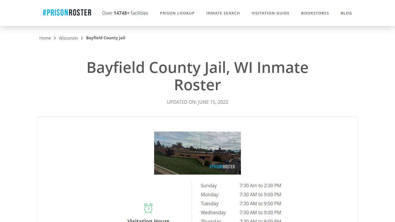 Bayfield County Jail, WI Inmate Roster