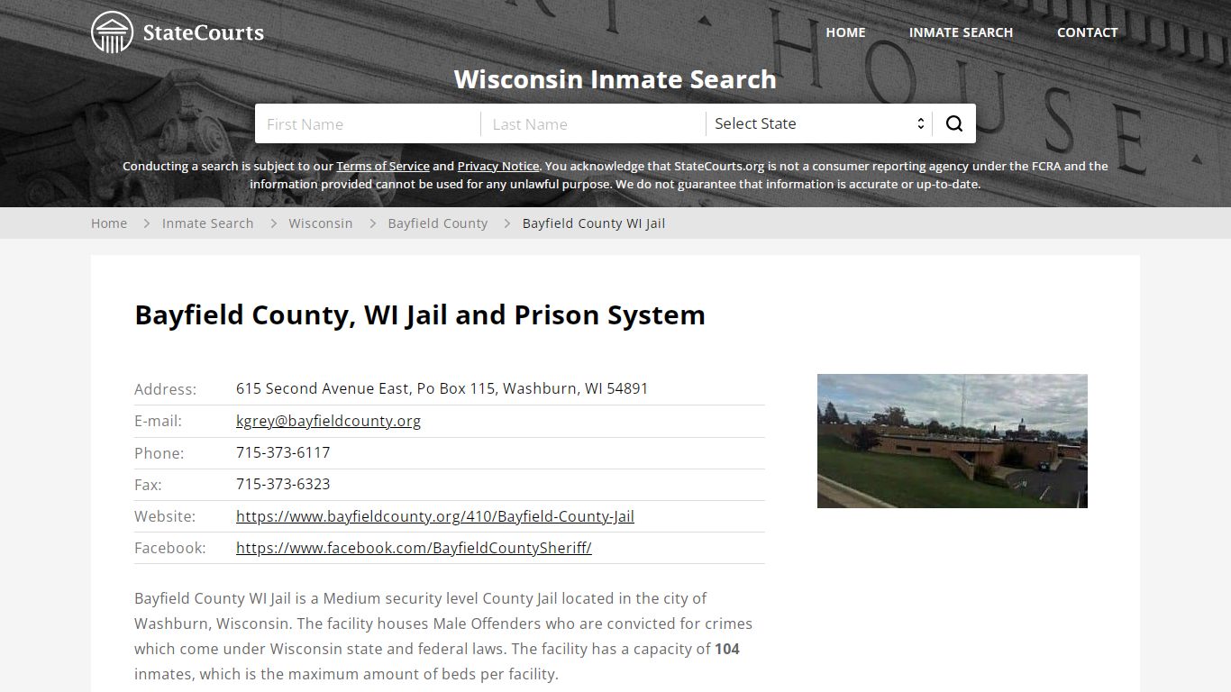 Bayfield County WI Jail Inmate Records Search, Wisconsin ...
